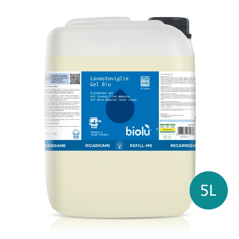 Gel per la lavastoviglie Biolù Bio - 5 lt